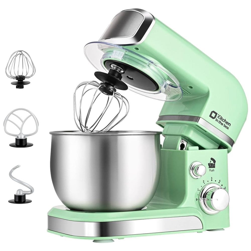 Batedeira Kitchen in the box, Mini Mixer Elétrico de 3,2Qt, 6 Velocidades, Leve e Portátil para Uso Diário - Verde