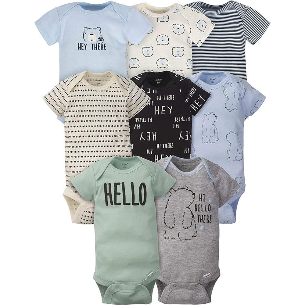 Kit com 8 Bodies Bebe Menino 3-6 meses - Gerber