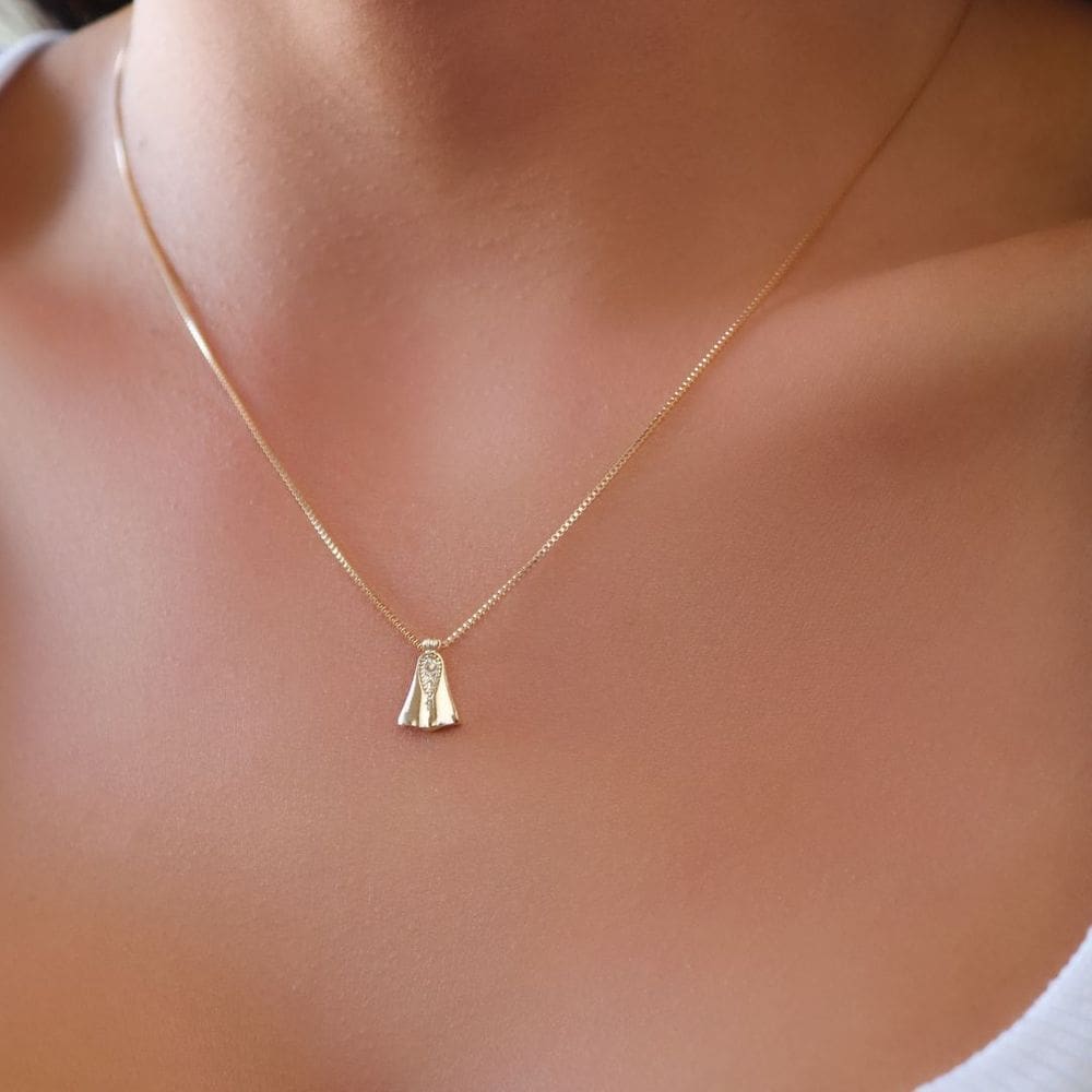 Colar Nossa Senhora Pequena Semijoia