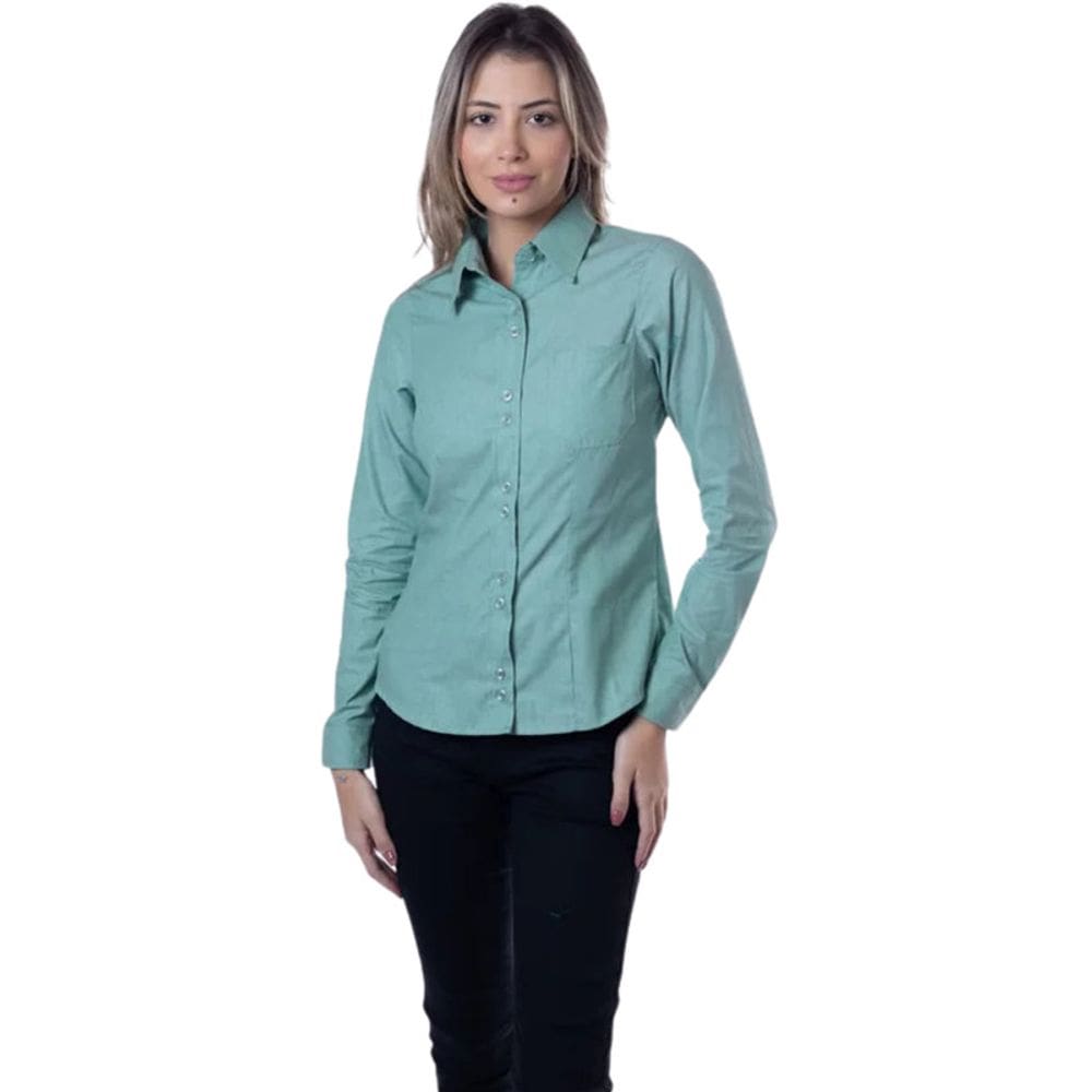 Camisete Unioffice Manga Longa Verde