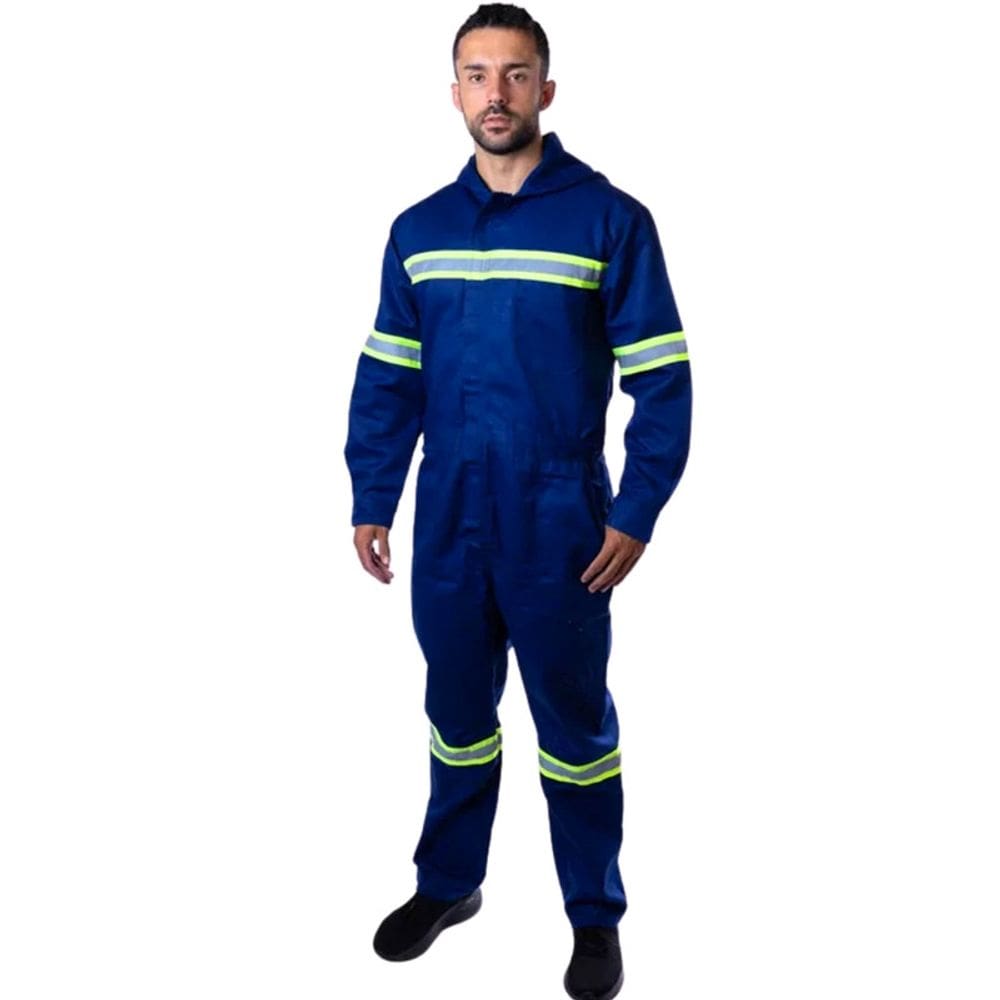 Macacão Antiácido Com Capuz Azul Royal