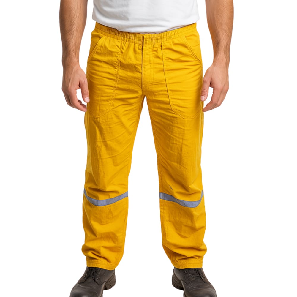 Calça Uniforme  Elástico Tactel Amarelo Ouro