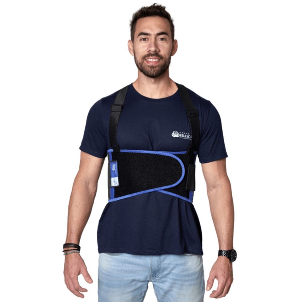 Cinto Ergonômico Preto com Detalhe Refletivo BrasCamp