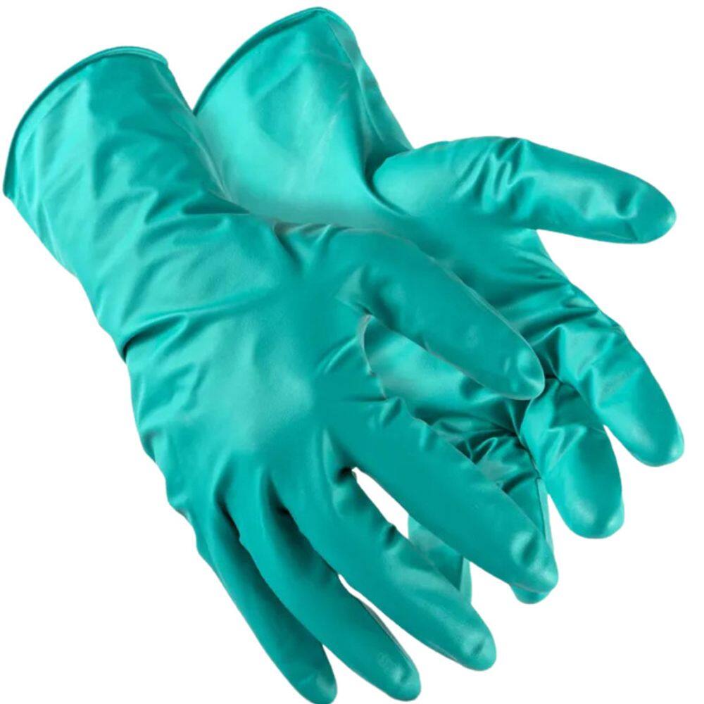 Luva Nitrílica Super Glove Nitro Plus Verde Super Safety CA 38011