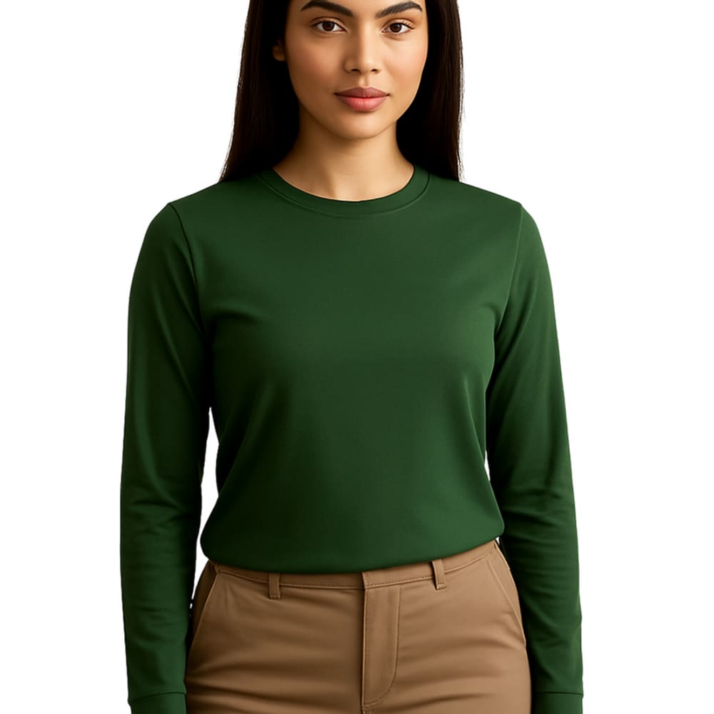 Camiseta Malha Fria Manga longa Verde Musgo