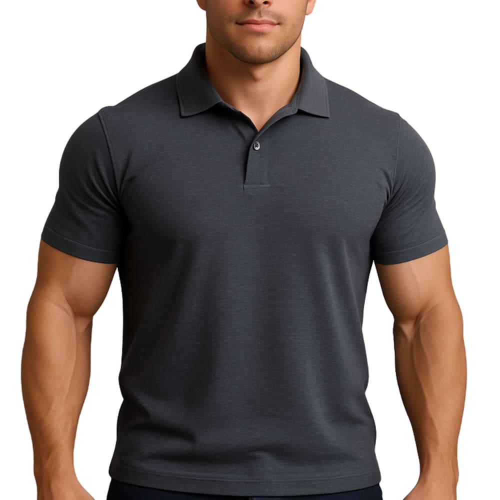 Camiseta Polo Preto Mescla