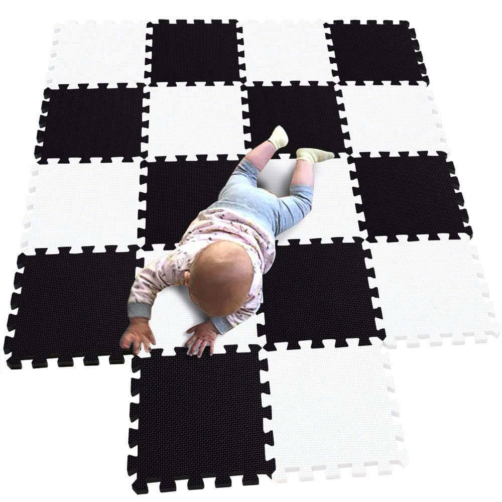 Puzzle Play Mat MQIAOHAM 18 peças de azulejos de espuma macios para bebês e crianças