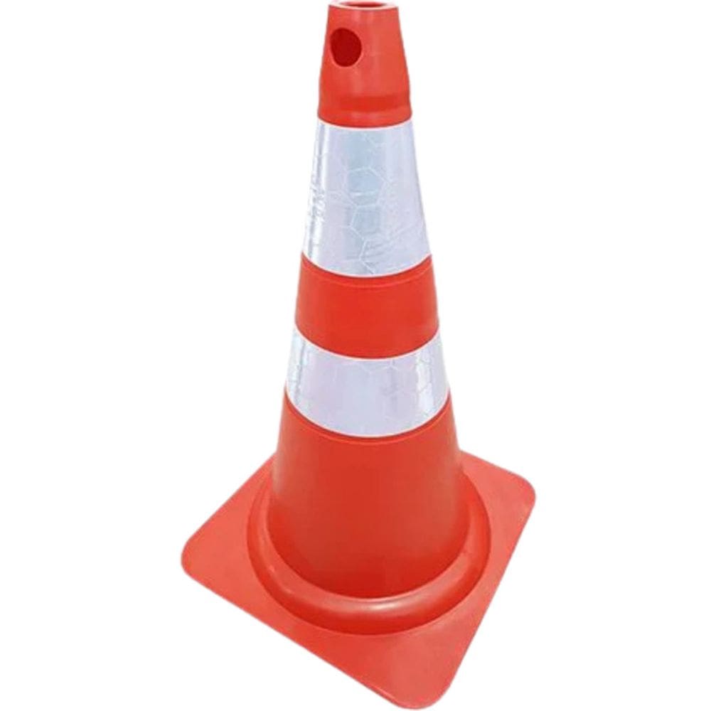 Cone Flexível Laranja 50cm Refletivo Plastcor