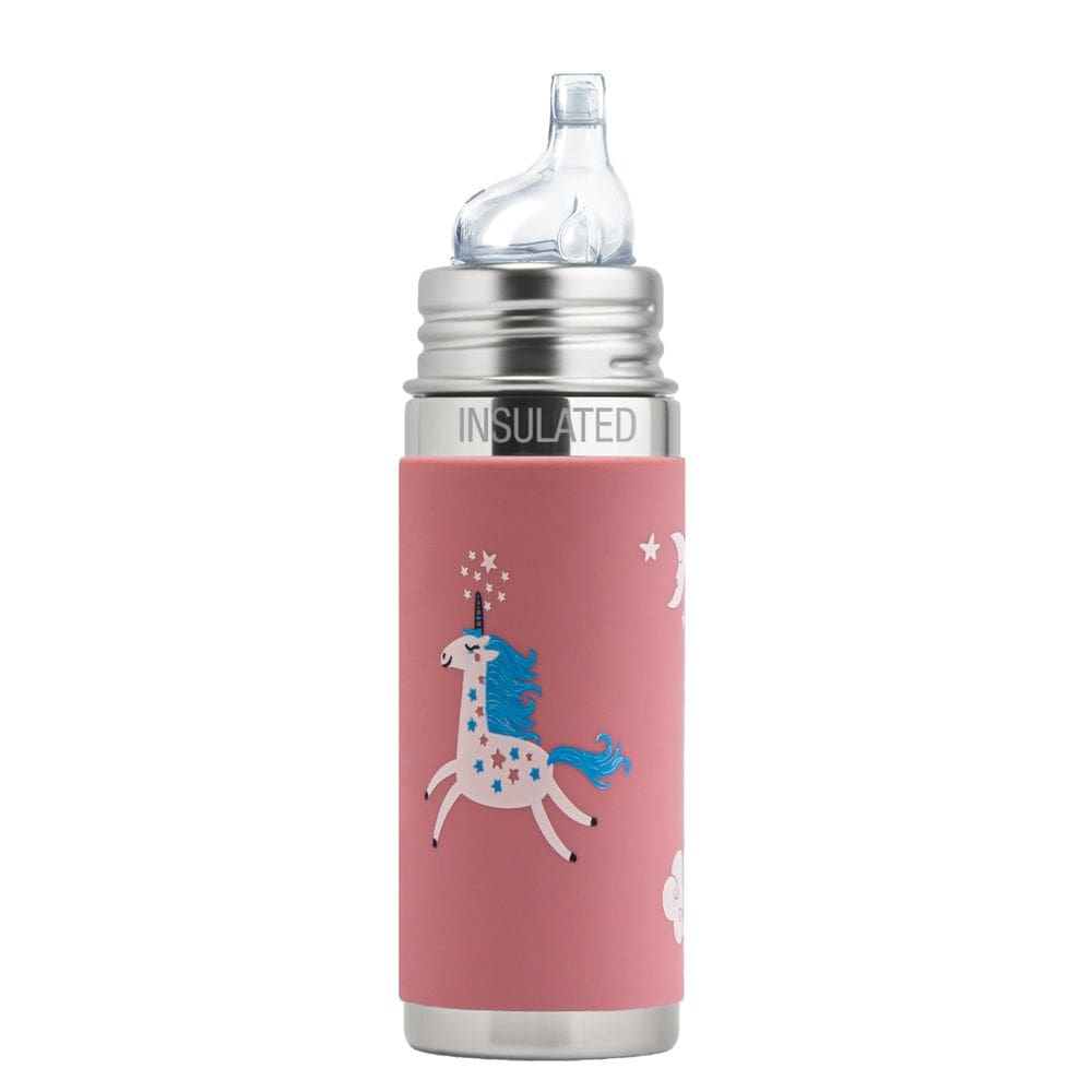 Garrafa Sippy Pura Kiki Isolada em Aço Inoxidável 260mL Unicórnio