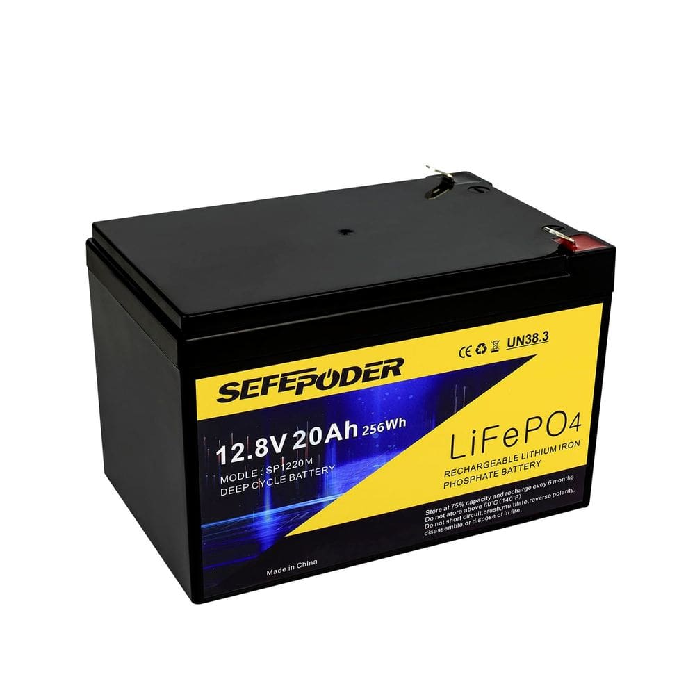 Bateria de lítio LiFePO4 de ciclo profundo SEFEPODER 12V 20Ah 4000 ciclos