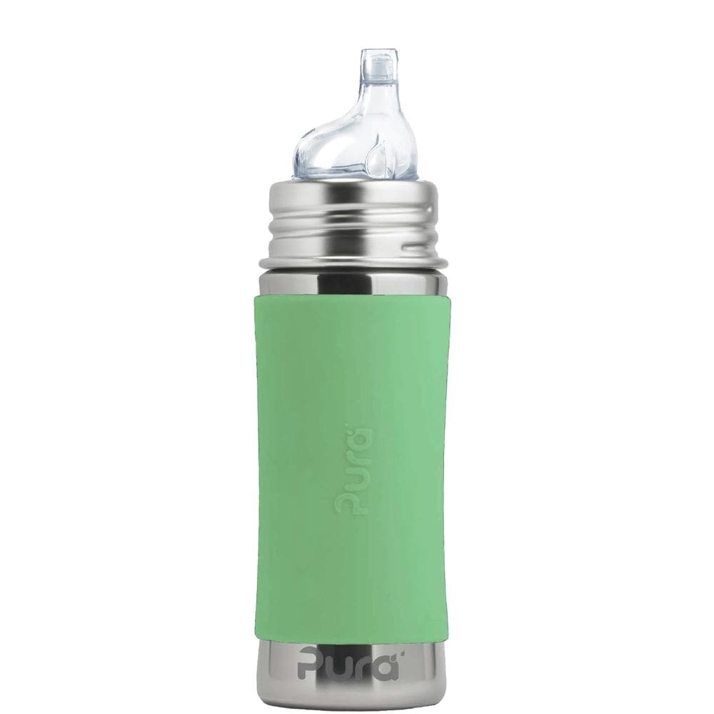 Garrafa Sippy Cup em aço inoxidável Pura Kiki 325 ml com manga