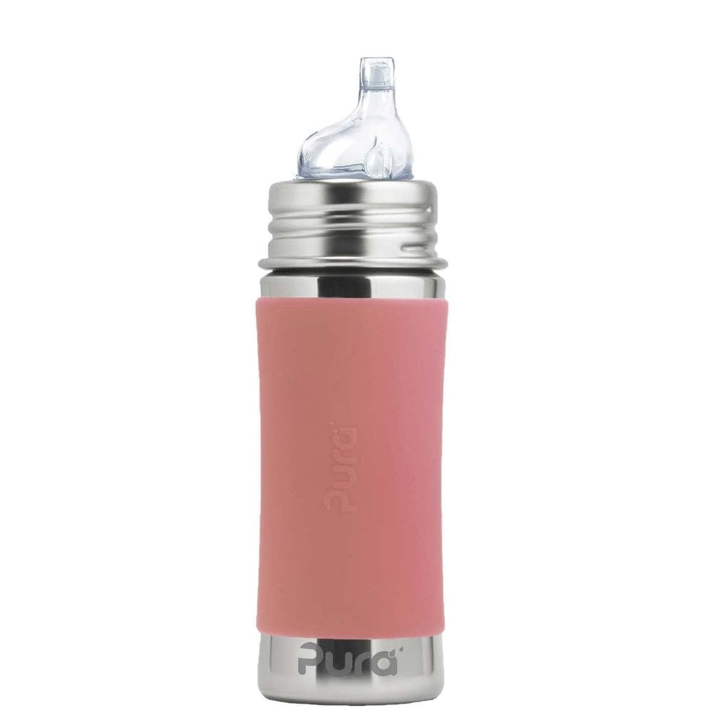 Garrafa Sippy Cup em aço inoxidável Pura Kiki 325 ml com manga