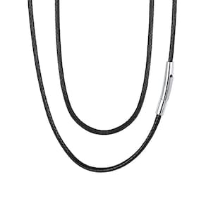 Colar FaithHeart Wax Rope para homens, cordão de couro trançado de 76 cm