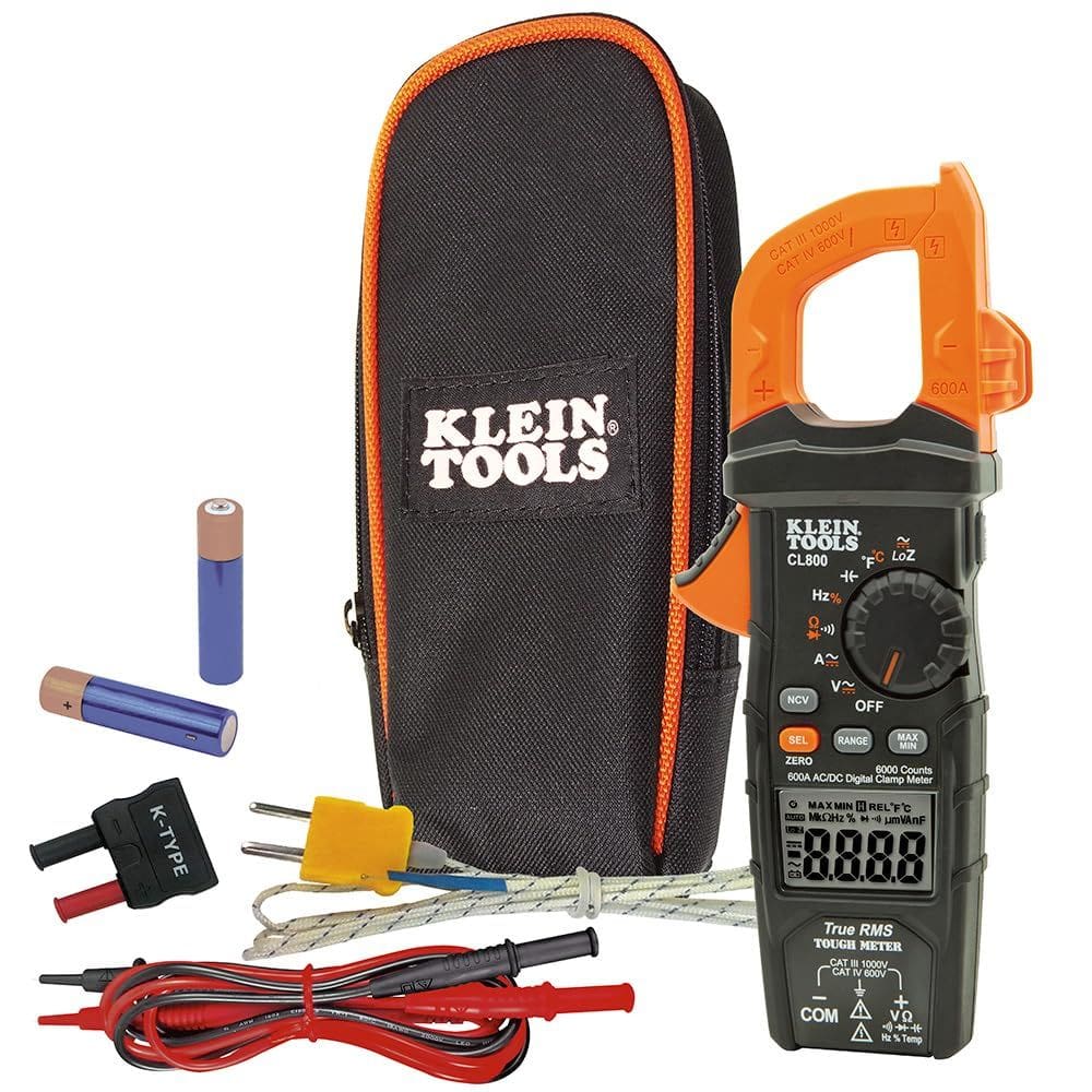 Medidor de braçadeira digital Klein Tools CL800 Auto Ranging TRMS