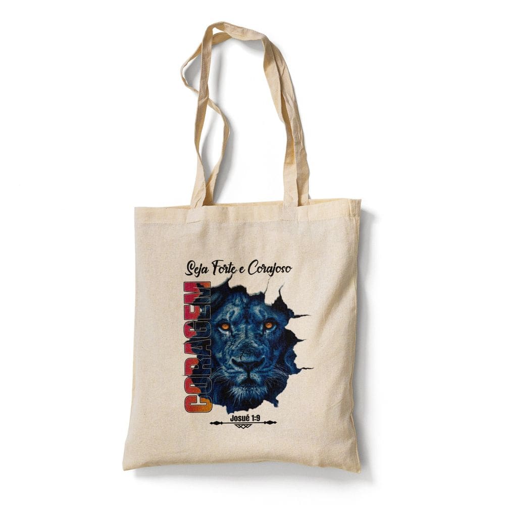 Ecobag Bolsa Sacola Tema Relisioso Seja Forte e Corajoso