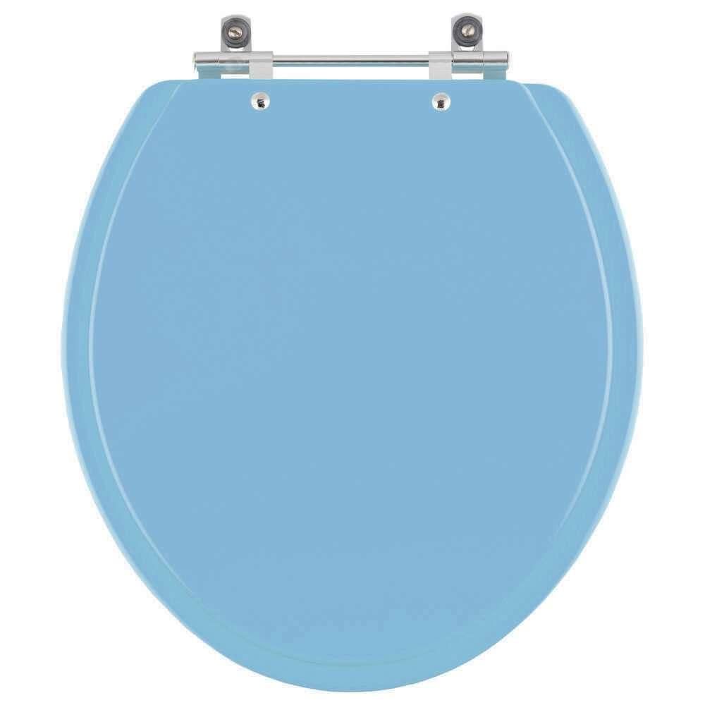 Assento Sanitário MDF Oval Azul Claro para todas as Louças