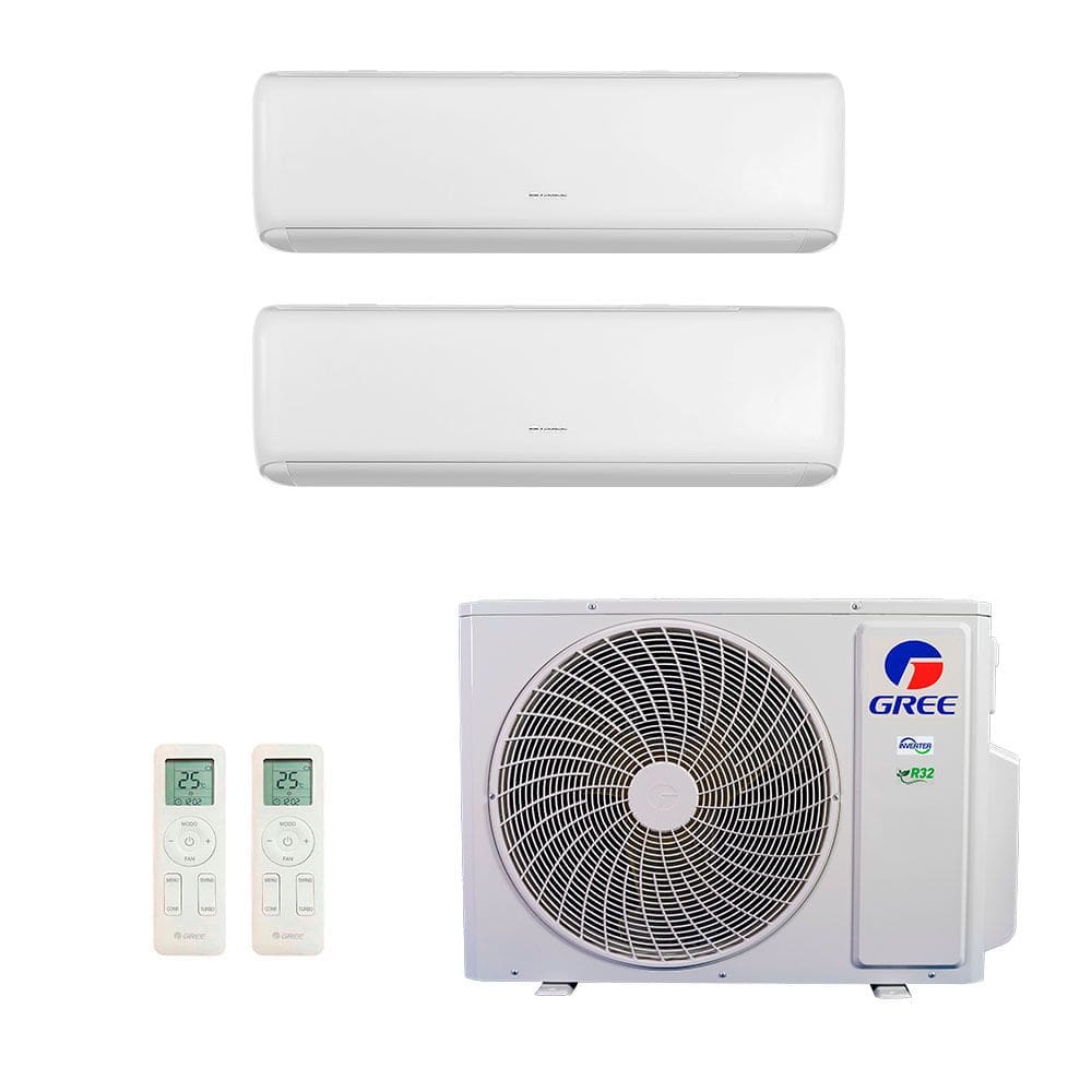 Ar Condicionado Bi Split Gree Inverter G Max 18.000 Btus (2x Hi Wall 12.000) Quente e Frio 220v R-32