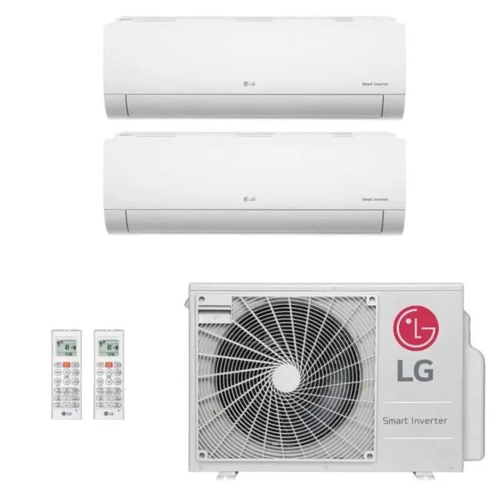Ar-Condicionado Multi Split Inverter LG 18.000 (1x Evap HW 9.000 + 1x Evap HW 12.000) Quente/Frio 220V