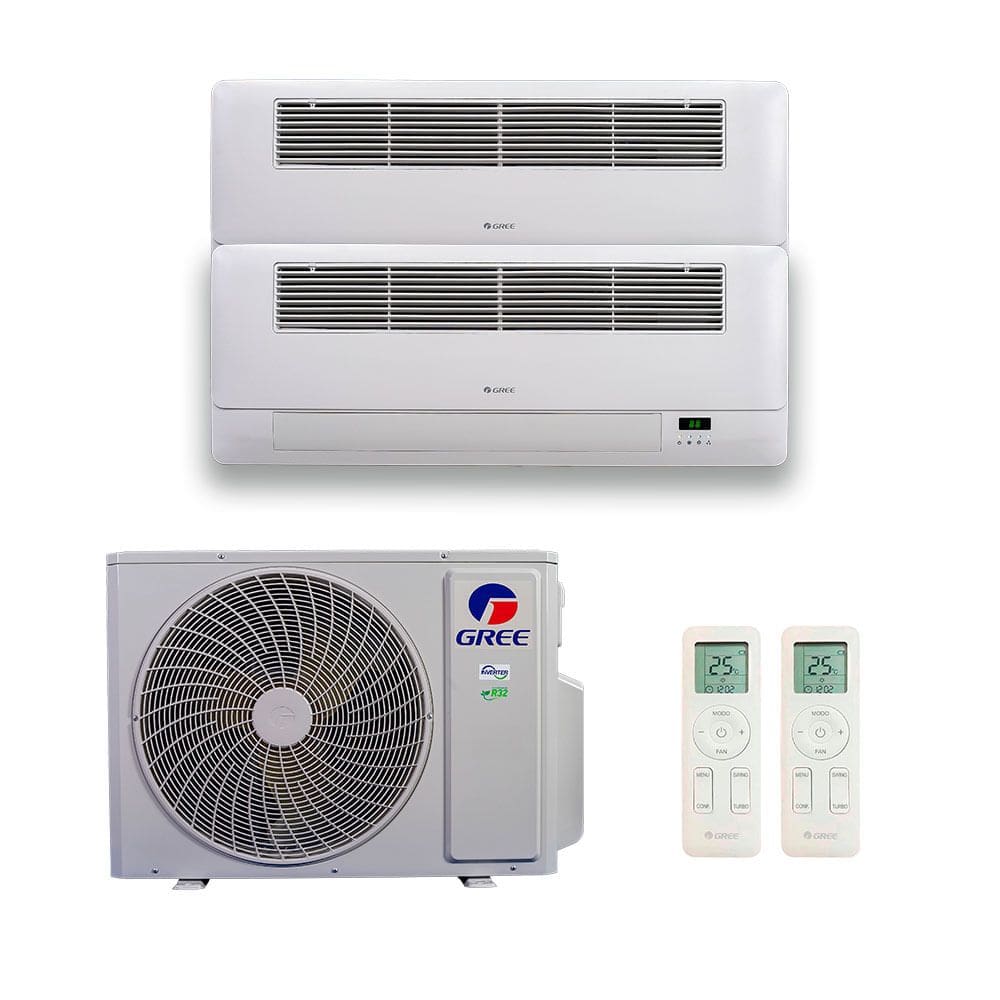 Ar Condicionado Bi Split Gree Inverter G Max 24.000 Btus (1x Cassete 12.000 + 1x Cassete 18.000) Quente e Frio 220v R-32