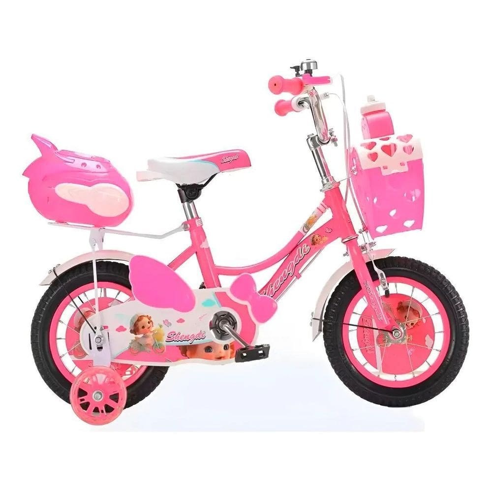 Bicicleta Rosa Com Cesta Aro 20 Us24037