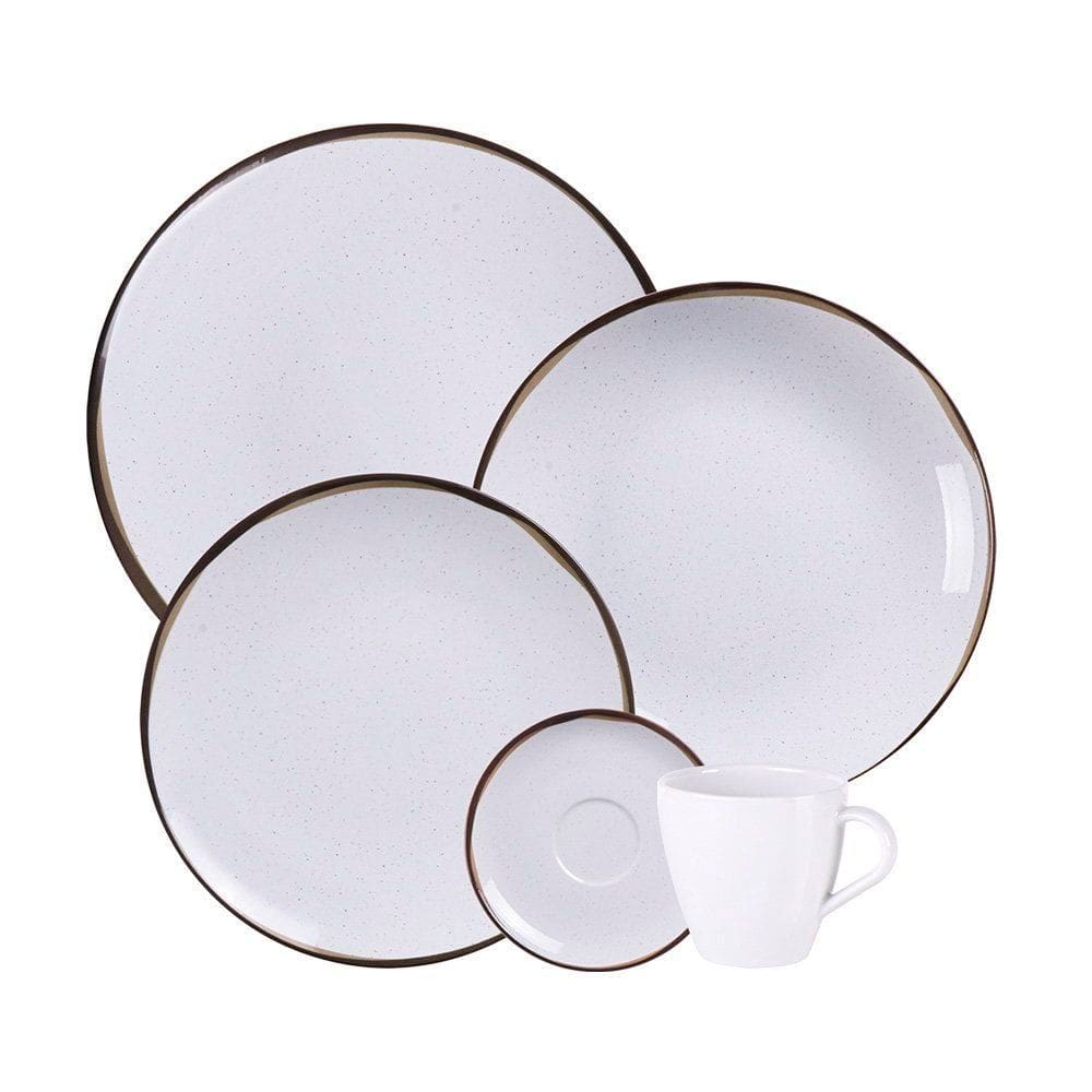 Aparelho de Jantar Tramontina Canyon 20 Peças em Porcelana Decorada