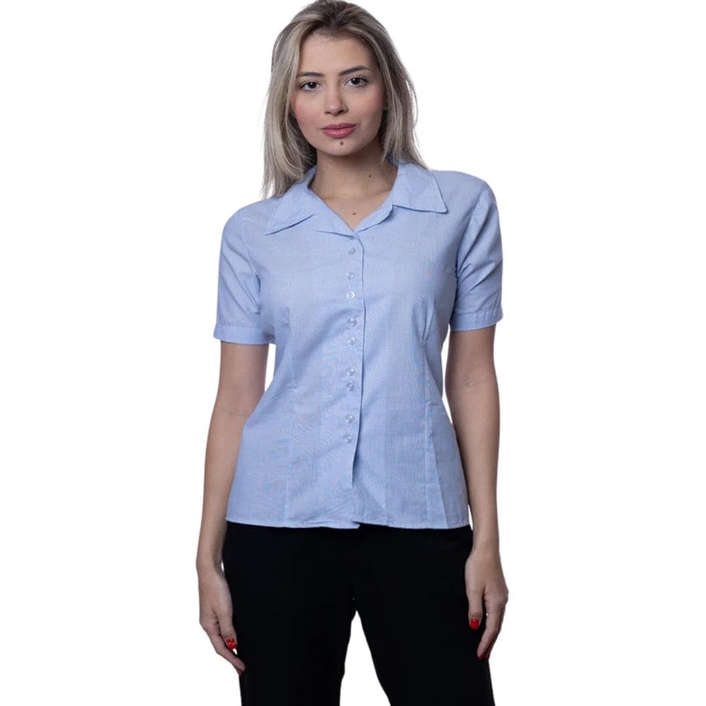 Camisete Fil Fil Manga Curta Azul Plácido