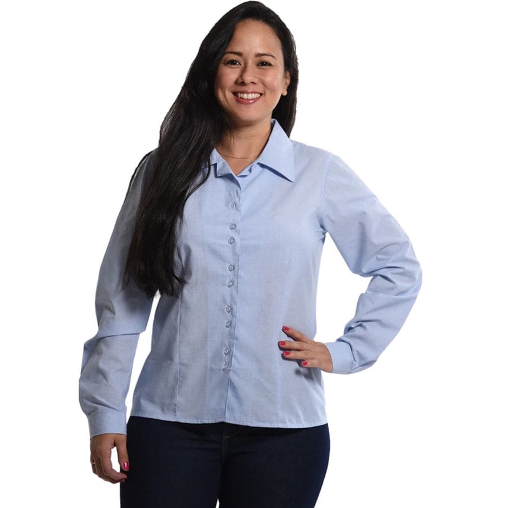 Camisete Fil Fil Manga longa Azul Plácido