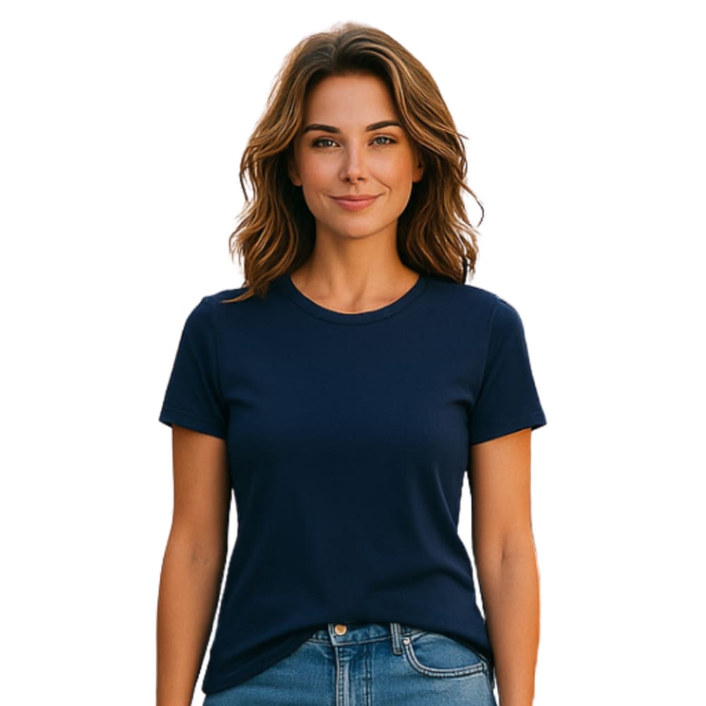 Blusa Camiseta Feminina Baby Look Básica Gola Redonda
