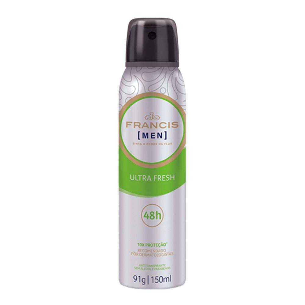 Desodorante Francis Men Ultra Fresh Aerosol Antitranspirante 48h 150ml