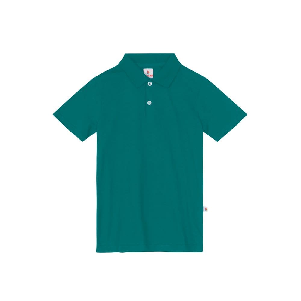 Camisa Polo Infantil Menino Em Malha Verde Brandili