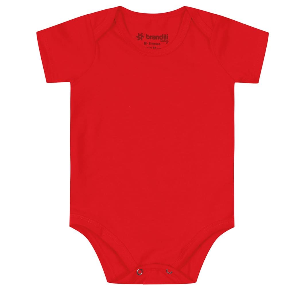 Body Bebê Em Cotton Brandili Baby Vermelho