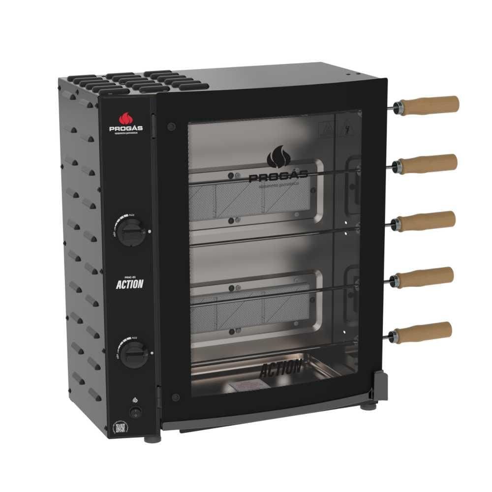 Forno Assador Rotativo Action a Gás 5 Espetos Infravermelho PRAC-05I - Progás