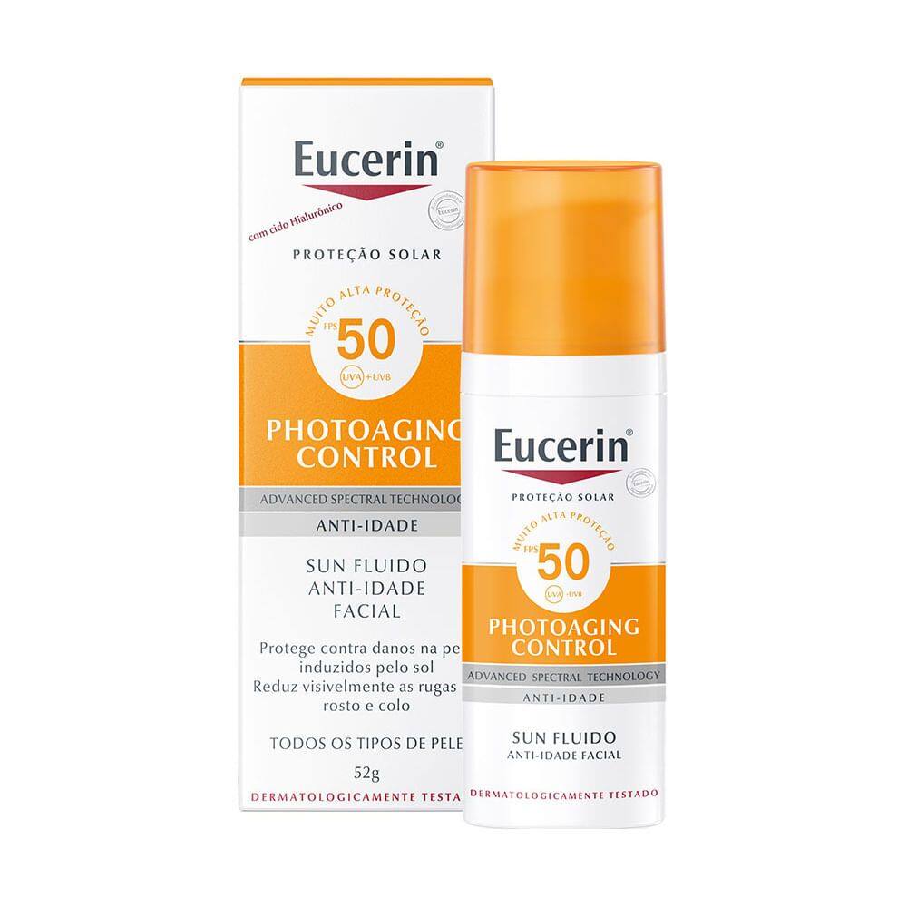Eucerin Sun Fluido Anti-Idade FPS 50 Protetor Solar Facial 50g