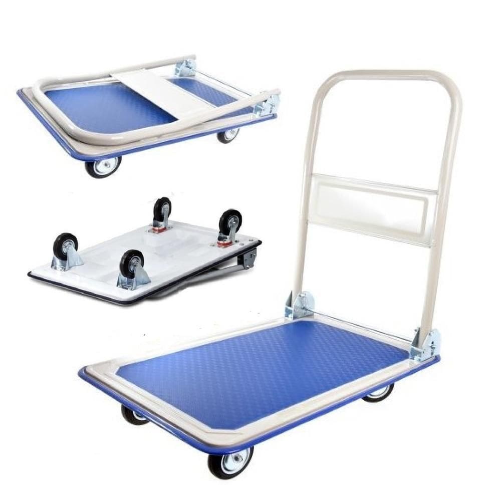 Carrinho Carga Plataforma 150kg 4 Rodas Multiuso Base De Ferro Reforcada Armazem Logistica Dobravel Transporte Caixas Pr