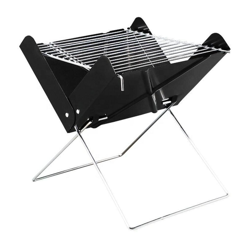 Churrasqueira Portatil A Carvao Dobravel Camping Praia Slim Completa