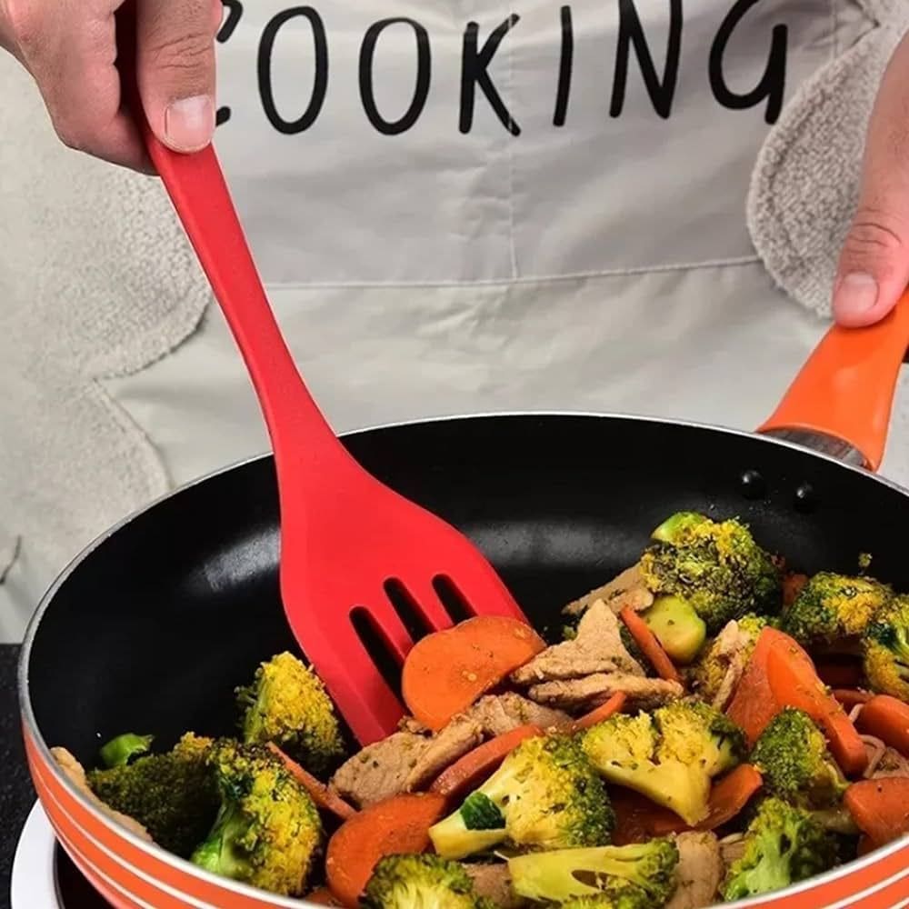 Conjunto Utensílios de Silicone Praticidade para sua Cozinha