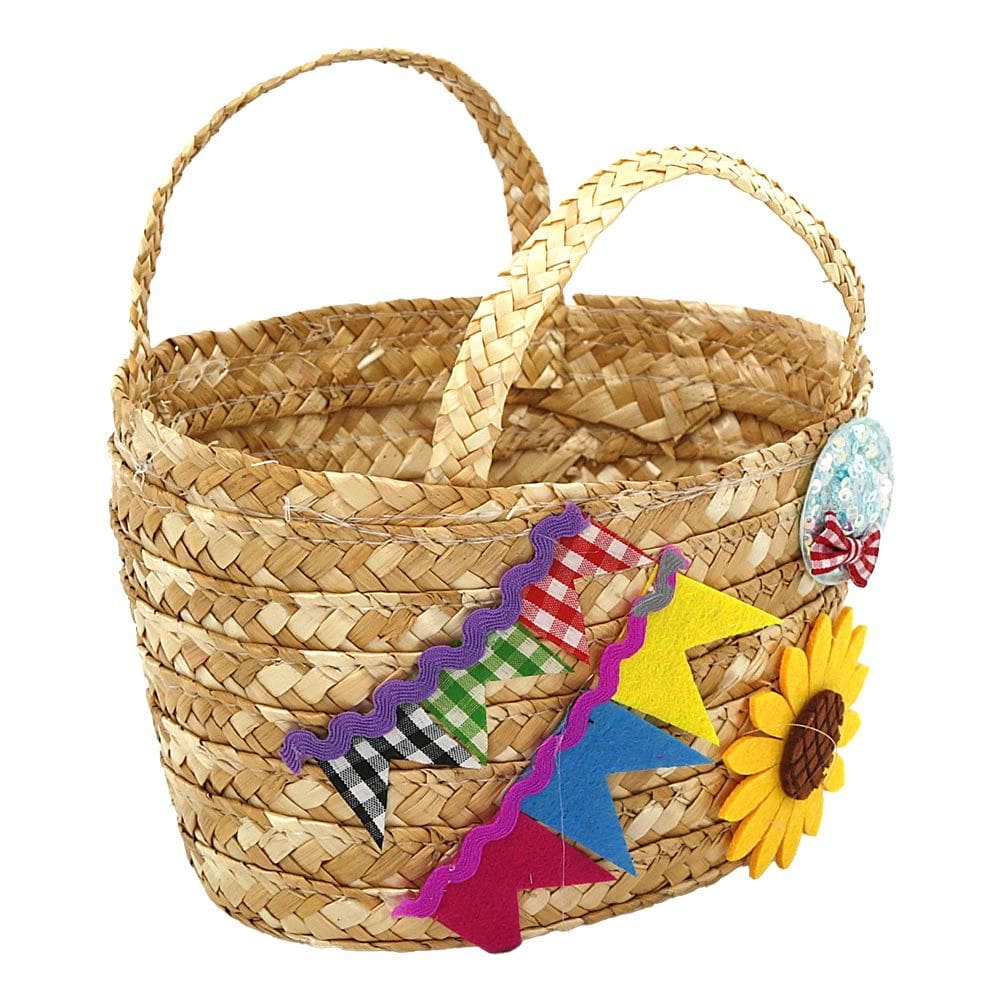 Cesta Palha Junina 12x20cm Playfun - Item Variado