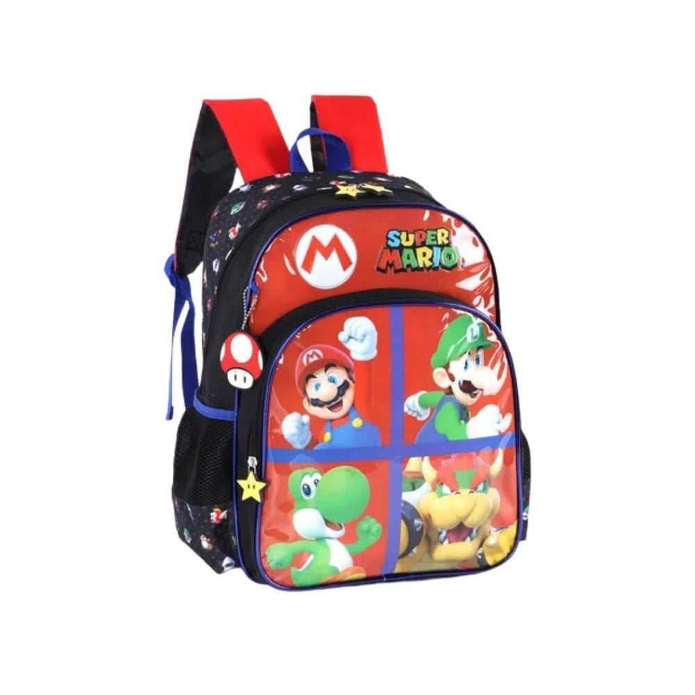 Mochila Costas Super Mario E Luigi Meninos Escolar Passeio