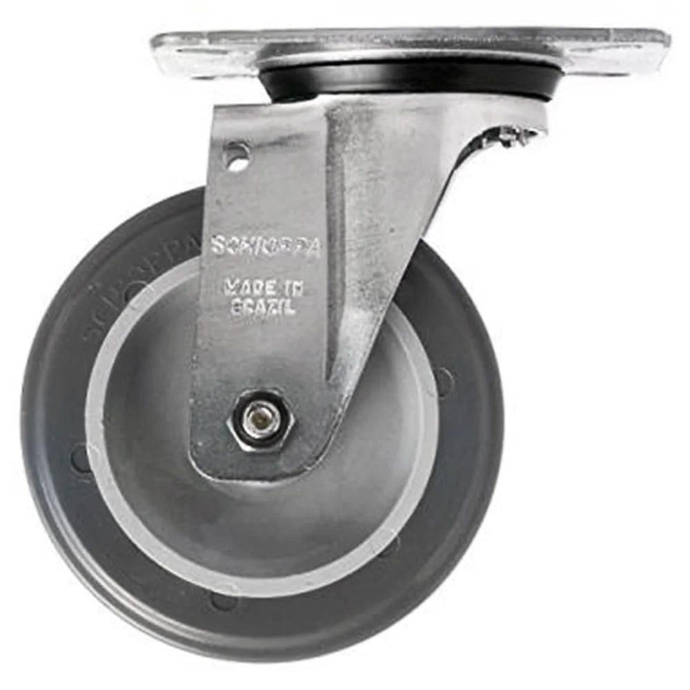 Rodízio Giratório PVC com Placa até 85 Kg GL612-BP  SCHIOPPA