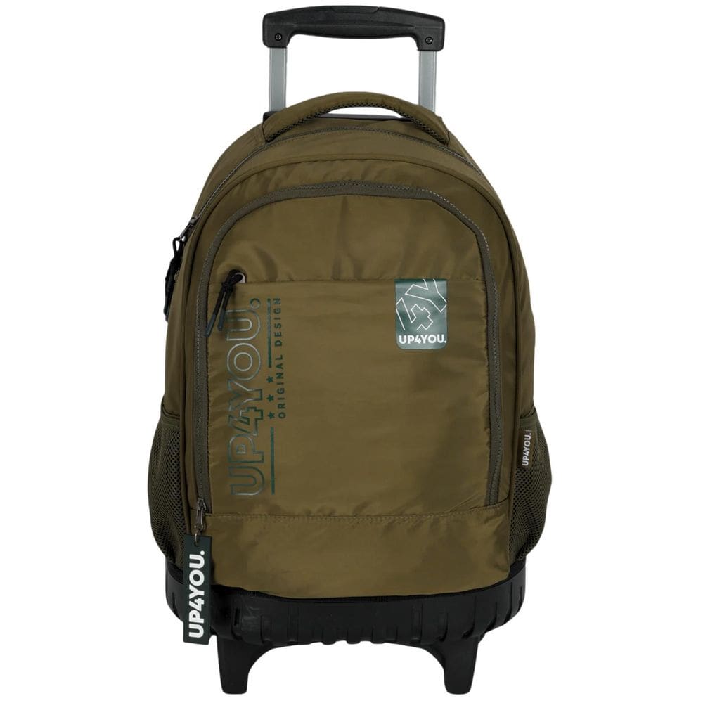 Mochilete Com Rodinhas Up4You  Design Verde Militar