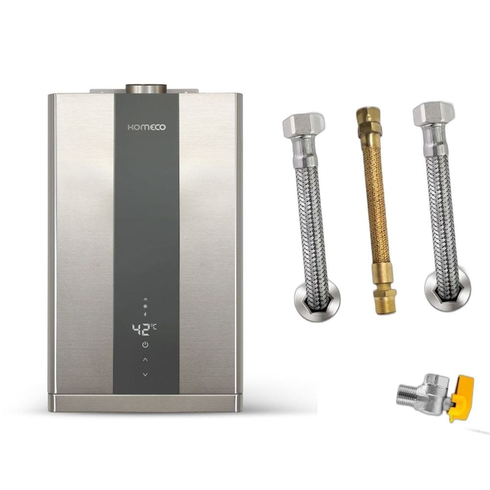 Kit Aquecedor Komeco KO21DiG2 21L GLP + Acess. Ligação