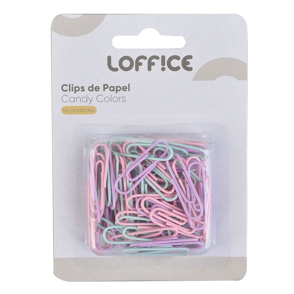 Clips Papel 60 unidades 28mm CV244903 Loffice Variado