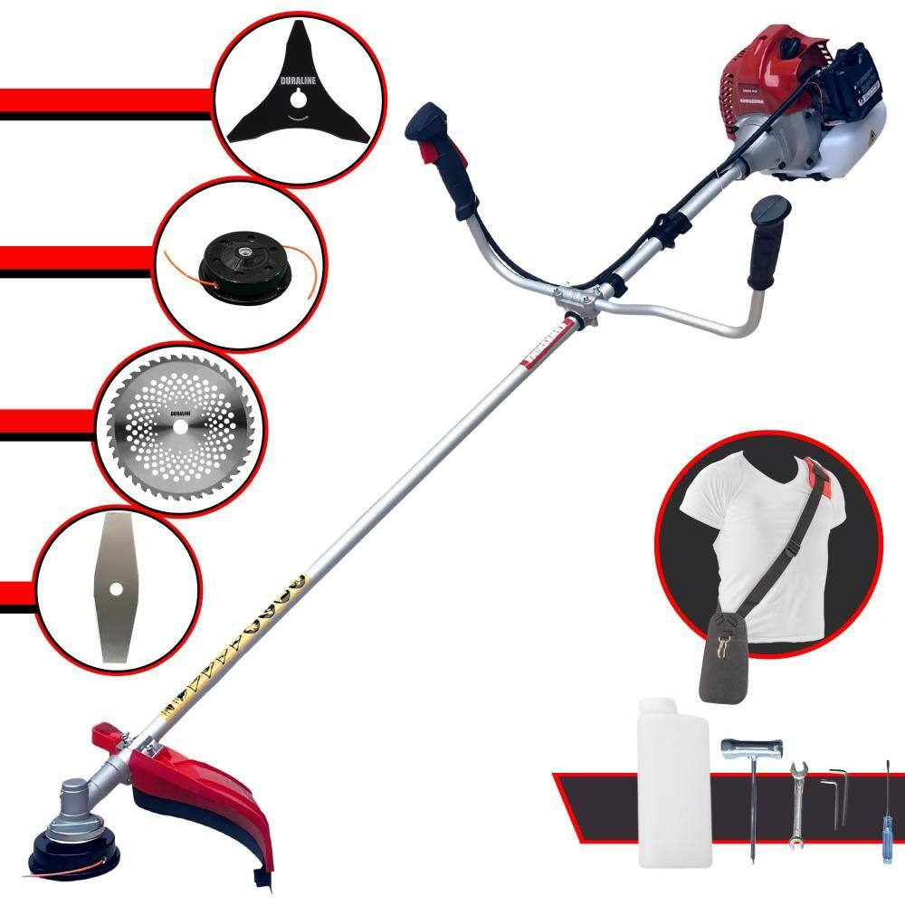 Roçadeira Kawashima BCJ521L À Gasolina 52cc 2,5HP 10.000rpm Multifuncional Com Carretel Nylon + Faca 2 Pontas + Faca 3 Pontas + Faca 40 Dentes Vídea