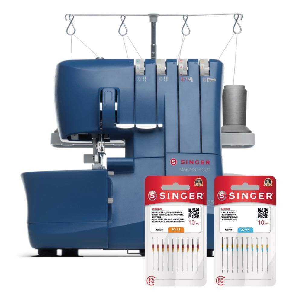 Kit Máquina de Costura Overloque S0235 Azul e Blisters de Agulhas