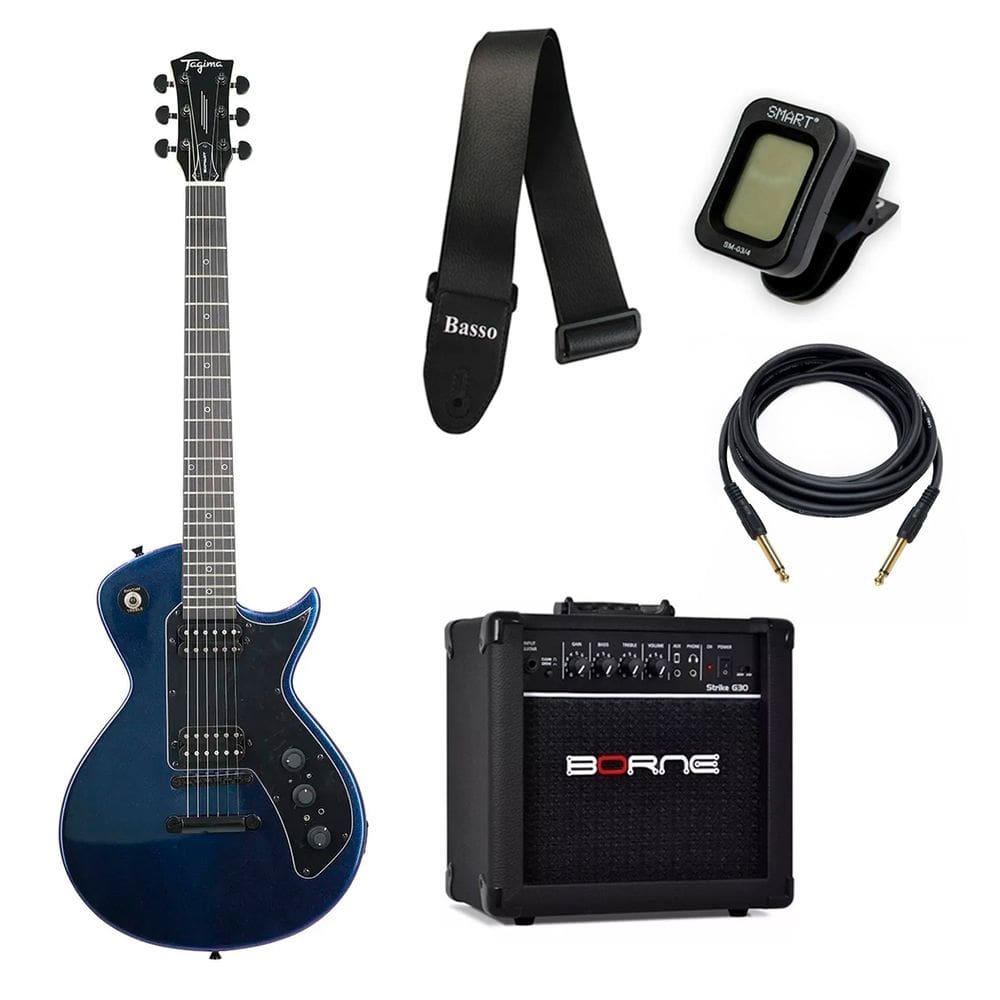 Kit Guitarra Tagima Sixmart + Amplificador Borne e Afinador