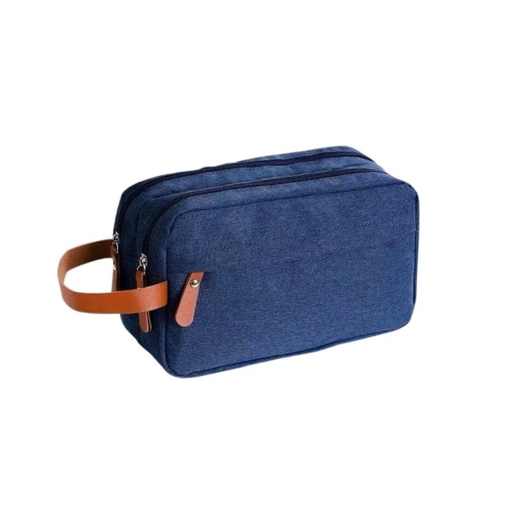 Bolsa Necessaire Masculina Feminina Organizadora Multifuncional Portátil Viagem Trabalho Impermeável Azul