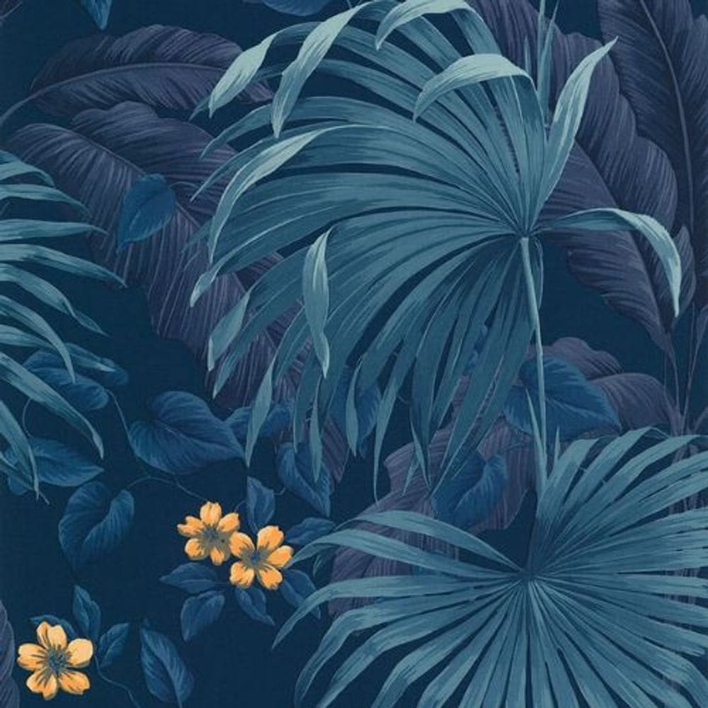 Papel de Parede Sejours Et Chambres 2 Folhagem Azul 11220801