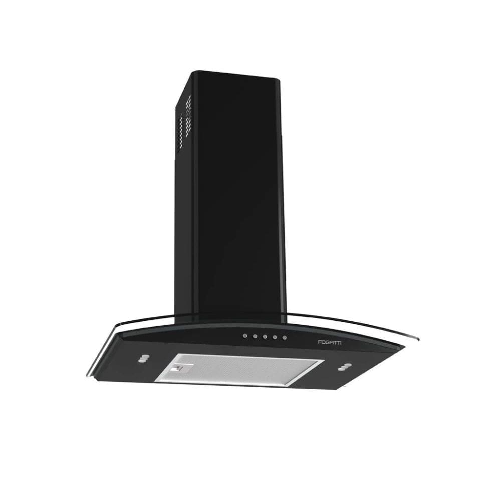 Coifa De Parede Fogatti Clean 60cm Vidro Curvo, Com Led, 3 Velocidades, Função Exaustor e Depurador