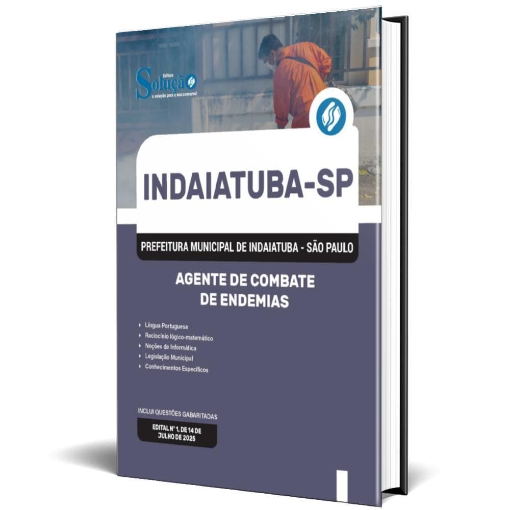 Apostila Indaiatuba Sp 2025 Agente Combate Às Endemias