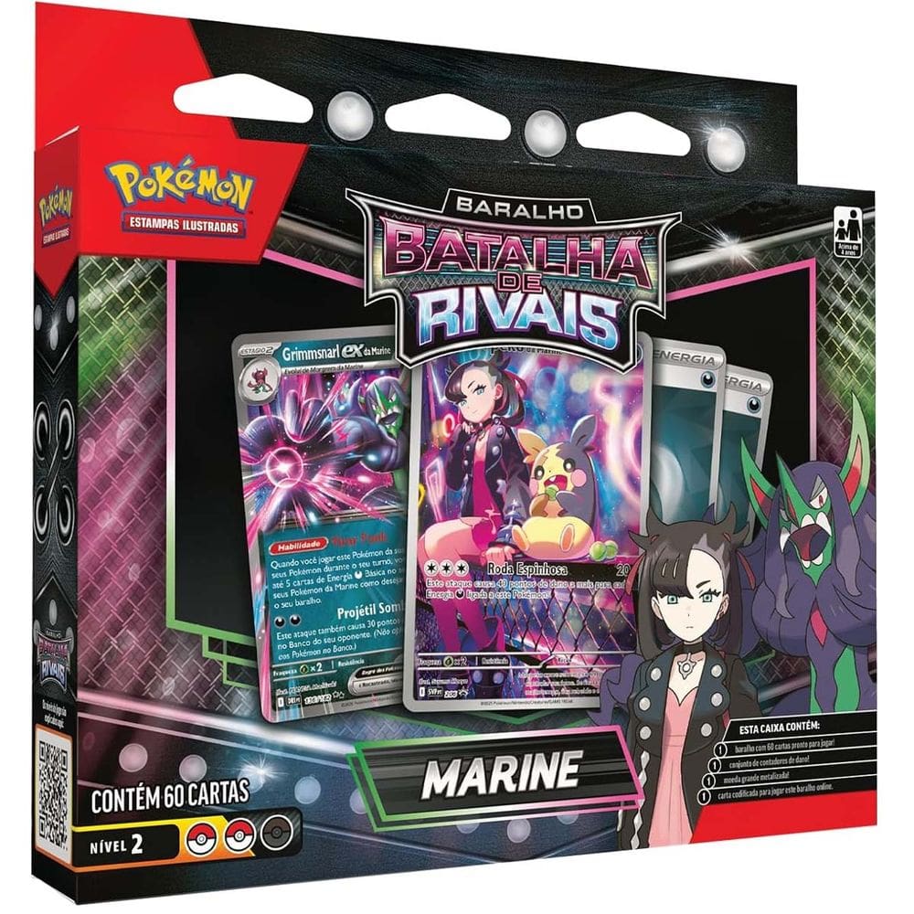 Pokemon Baralho Batalha de Rivais Marine 60 Cartas Copag TCG